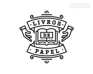 Livros de Papel图书馆logo设计