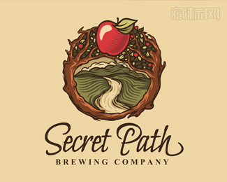 Secret Path Brewery啤酒标志设计