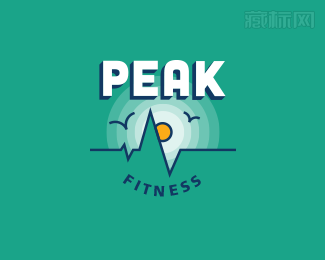 Peak Fitness山顶健身logo设计