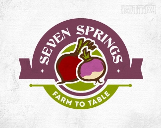 Seven Springs矿泉水logo素材