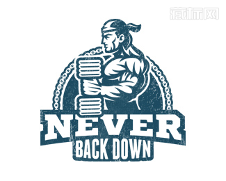 Never Back Down永不退缩logo素材