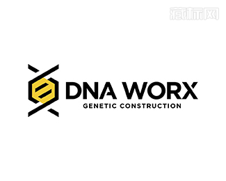 DNA Worx Genetic Construction基因遗传工作室logo设计