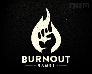 Burnout Games游戏标志设计