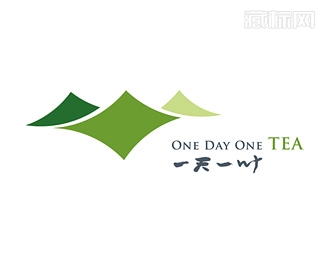 一天一叶茶叶logo设计