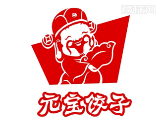 元宝饺子标志设计