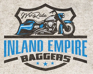 Inland Empire Baggers机车logo设计