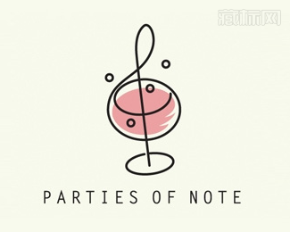 Parties Of Note线条logo设计