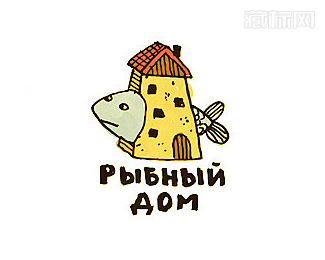 Fish House鱼房子logo设计