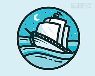 Boat月亮船logo设计