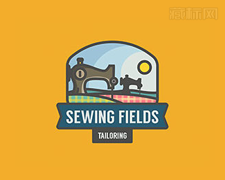 Sewing Fields缝纫机logo设计
