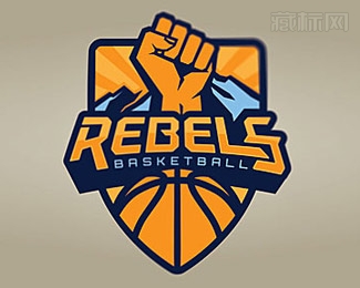REBELS拳头力量logo设计