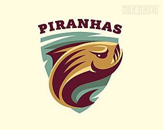 PIRANHAS鲨鱼标志设计