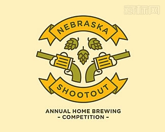 Nebraska Shootout枪战logo设计欣赏