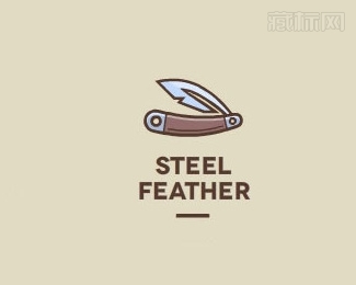 Steel Feather钢铁羽毛刀具logo设计