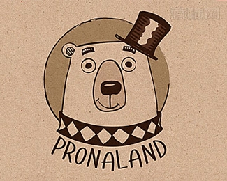 Prona Land熊logo设计
