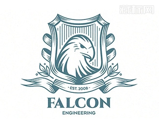 Falcon猎鹰logo设计