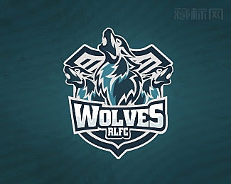 Wolves三匹狼logo设计