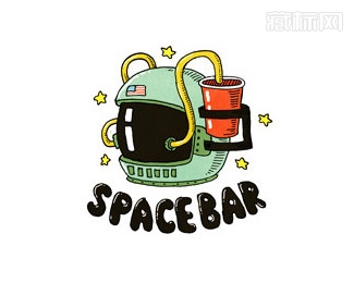 Space Bar太空酒吧标志设计