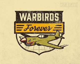 Warbirds Forever鲨鱼战斗机标志设计