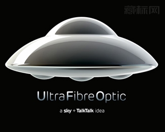 英国Ultra Fibre Optic千兆光纤宽带服务品牌logo设计