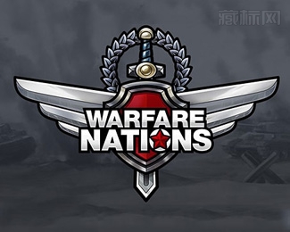 Warfare Nations Game国家战争游戏标志设计