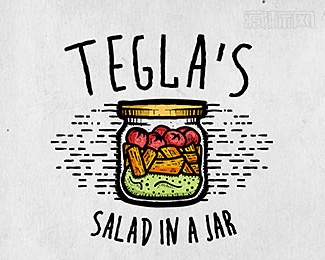 Tegla's许愿瓶logo设计