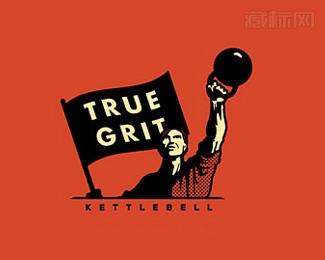 True Grit Kettlebell壶铃运动标志设计