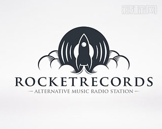 Rocket Records火箭发射logo设计欣赏
