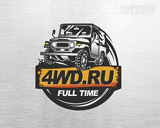 4WD汽车网标识设计