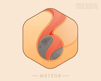 Meteor流星logo设计
