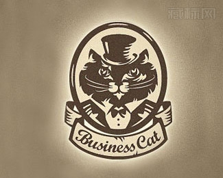 Business Cat商务猫logo设计