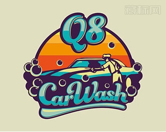 Car Wash洗车服务logo设计