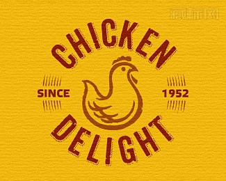 Chicken Delight高兴的母鸡标识设计