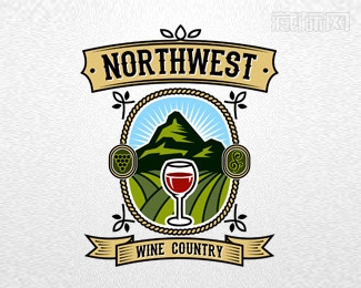 Northwest Wine葡萄酒标志设计