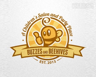 BUZZES And BEEHIVES蜜蜂大力士logo设计