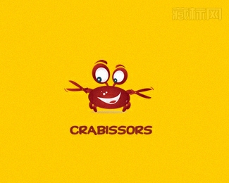 CRABISSORS螃蟹标志设计