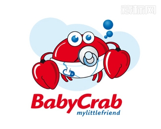 baby crab潜水螃蟹logo设计