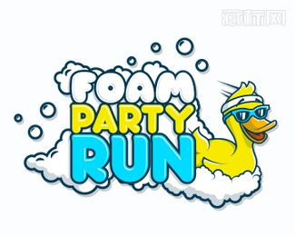 FOAM PARTY RUN鸭子logo设计