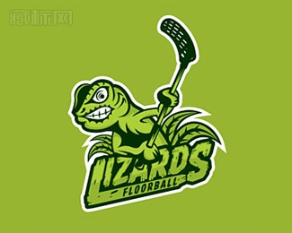 Lizards Floorball蜥蜴棒球标志设计