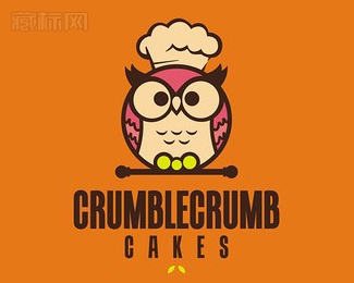 Crumblecrumb Cake猫头鹰蛋糕logo设计