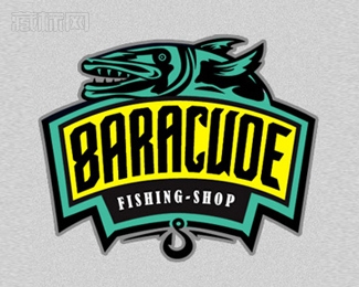 Baracude渔具店logo设计
