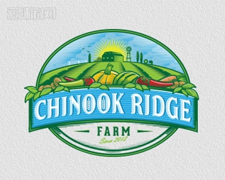 Chinook Ridge Farm农场logo设计