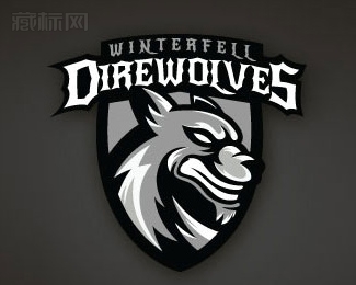 Winterfell Direwolves冰原狼logo设计