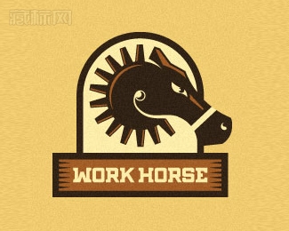 Work Horse工作马标志设计
