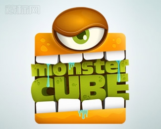 Monster Cube怪物logo设计