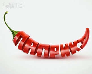 Paprika辣椒logo設計