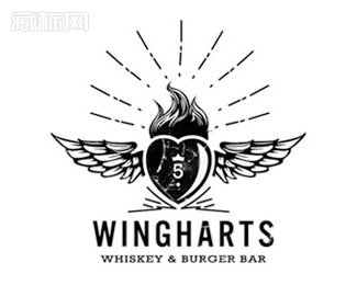 wingharts桃心天使logo图片