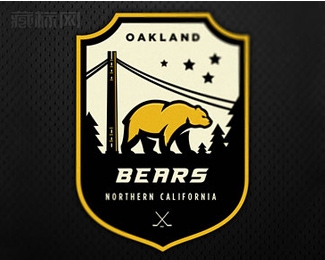 Oakland Bears Crest熊公园标志设计