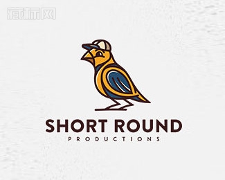 Short Round鹦鹉标志设计