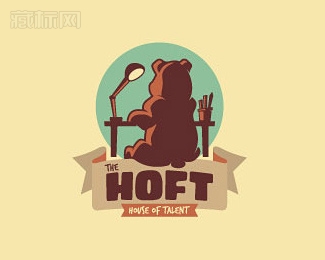 The Hoft熊标志设计